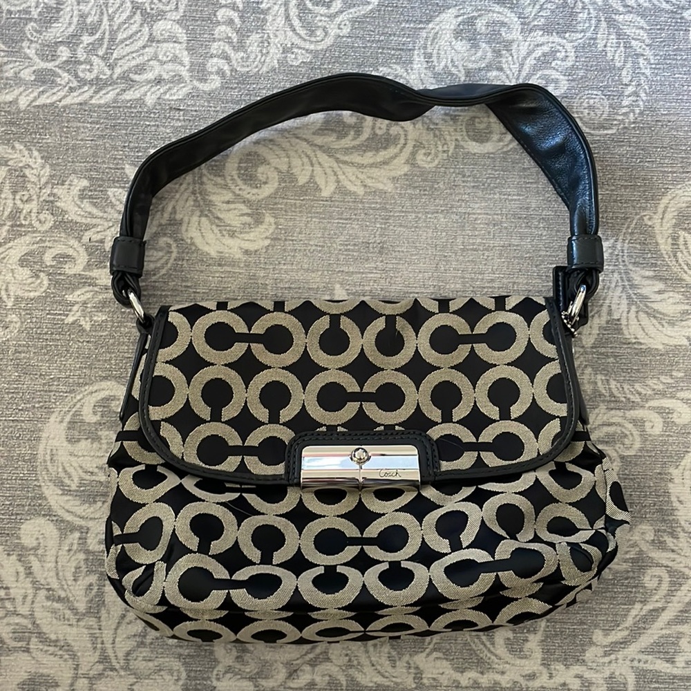 Coach Black Op Art Shoulder Bag